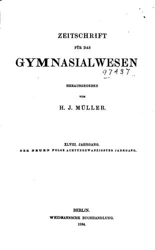 Cover for Sokrates: Zeitschrift für das Gymnasialwesen