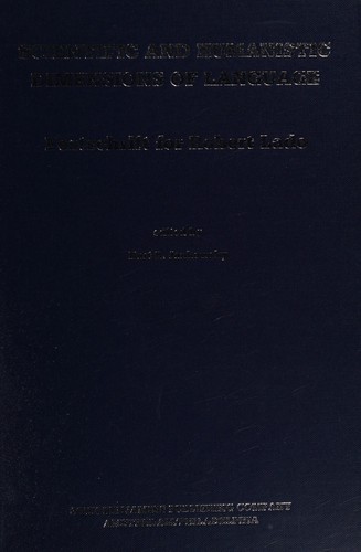 Cover for Scientific and humanistic dimensions of language