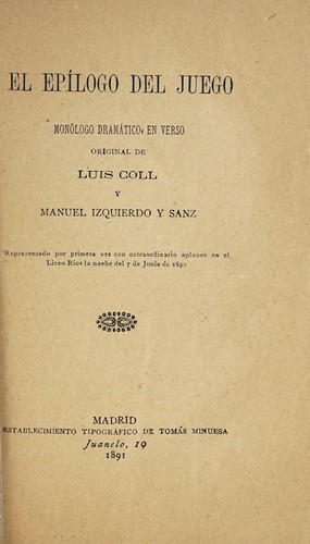 Cover for El epílogo del juego