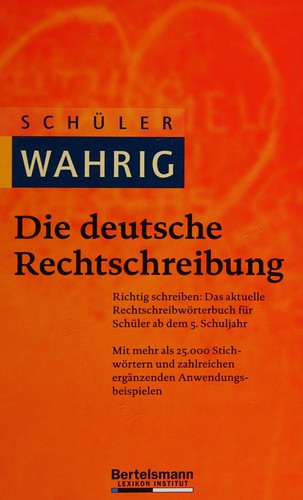 Cover for Die deutsche Rechtschreibung