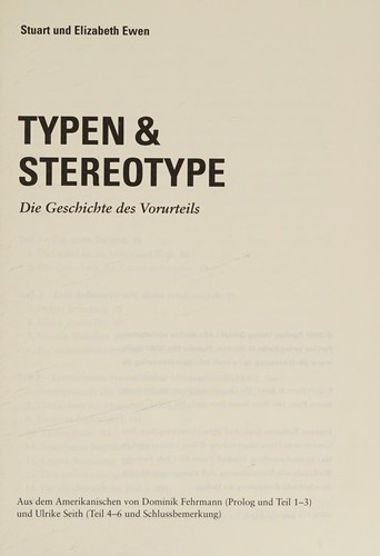 Cover for Typen & Stereotype