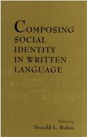 Cover for Composing social identity in written language