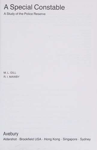 Cover for A special constable
