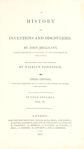 Cover for A history of inventions and discoveries