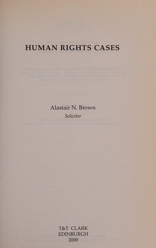 Cover for Human rights cases