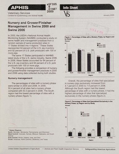 Cover for Nurseryand grower/finisher management in swine 2000 and swine 2006