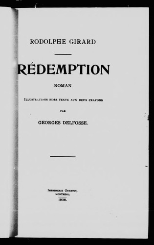 Cover for Rédemption