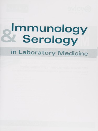 Cover for Immunology and Serology in Laboratory Medicine