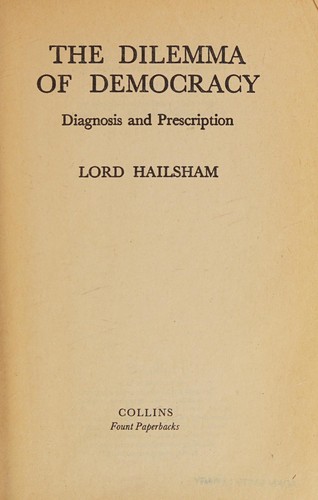 Cover for The dilemma of democracy
