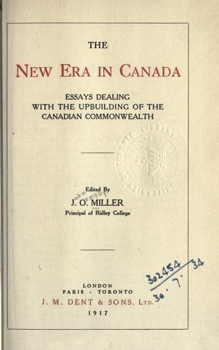 Cover for The new era in Canada