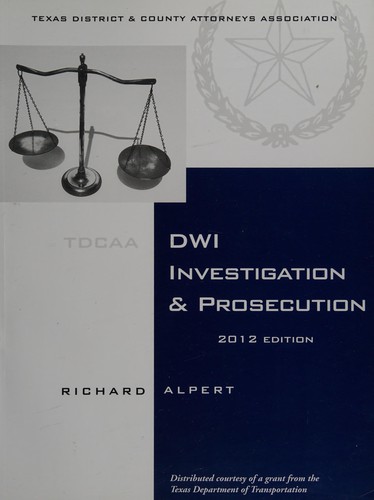 Cover for DWI investigation & prosecution