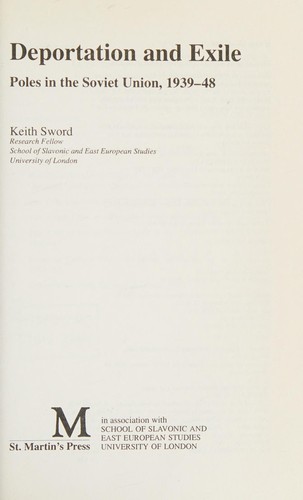 Cover for Deportation and exile
