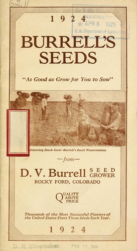 Cover for Burrell's seeds