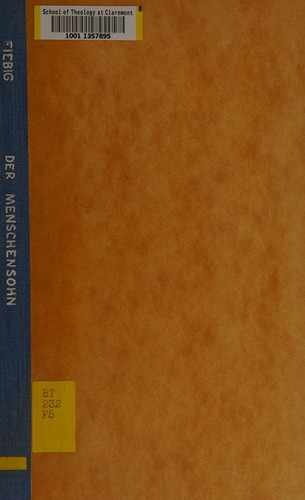 Cover for Der Menschensohn