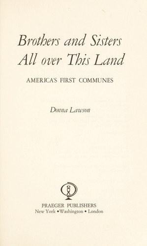 Cover for Brothers and sisters all over this land