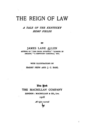 Cover for The reign of law