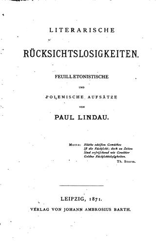 Cover for Literarische Rüsksichtslosigkeiten: Feuilletonistiche und polemische Aufsätze