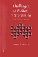 Cover for Challenges to Biblical Interpretation