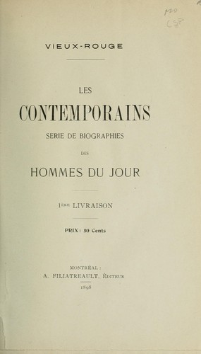 Cover for Les contemporains