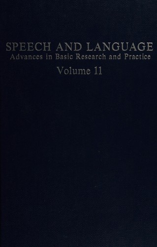 Cover for Speech & Language: Vol. 11