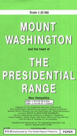 Cover for Bradford Washburn's Map of Mt. Washington and the Heart of the Presidential Range