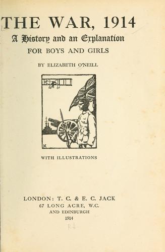 Cover for The war, 1914
