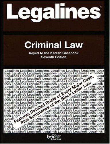 Cover for Legalines Criminal Law