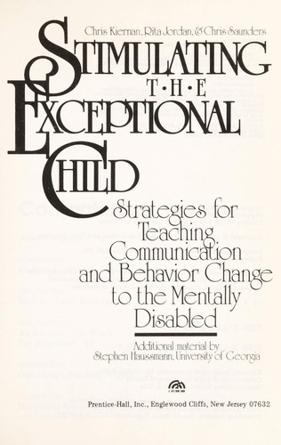 Cover for Stimulating the exceptional child