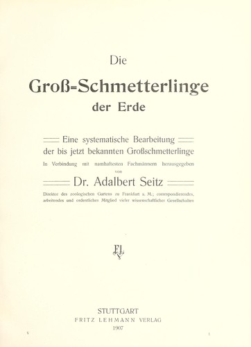 Cover for Die Grossschmetterlinge des Amerikanischen Faunengebietes