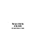 Cover for The law of the sea of the Arctic, with special reference to Canada