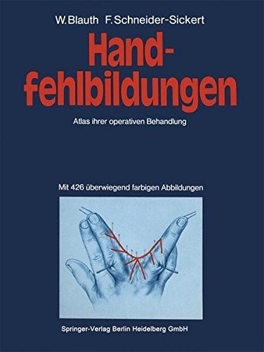 Cover for Handfehlbildungen: Atlas ihrer operativen Behandlung (German Edition)