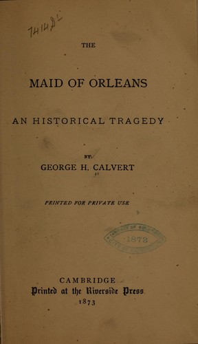Cover for The Maid of Orleans