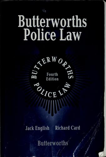 Cover for Butterworths police law