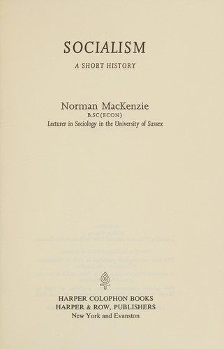 Cover for Socialism