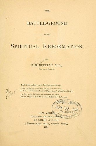 Cover for The battle-ground of the spiritual reformation