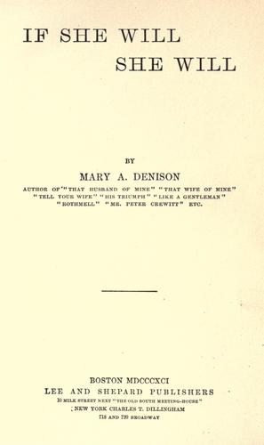 Cover for If she will she will
