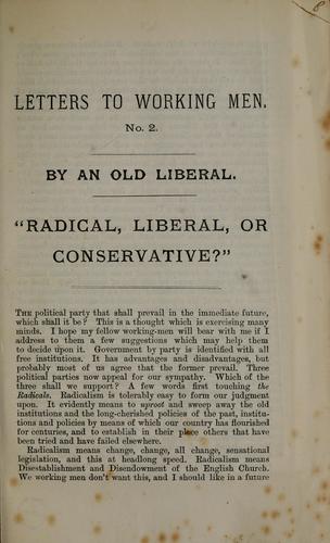 Cover for "Radical, liberal, or conservative?"