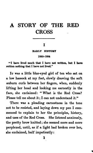 Cover for A story of the Red cross