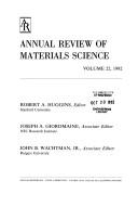 Cover for Annual Review of Materials Science, 1992 (Annual Review of Materials Research)
