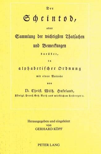 Cover for Der Scheintod, oder, Sammlung der wichtigen Thatsachen und Bemerkungen darüber, in alphabetischer Ordnung (1808)
