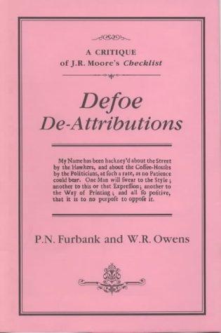 Cover for Defoe de-attributions