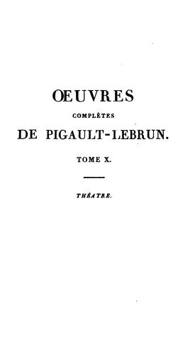 Cover for Oeuvres complètes de Pigault Lebrun