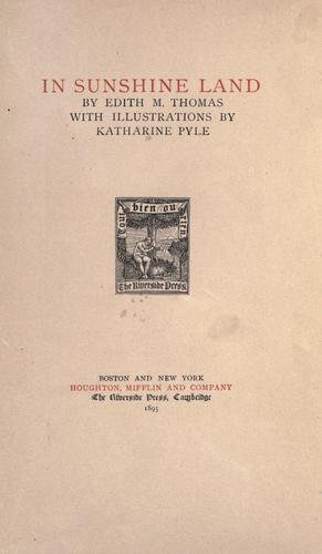 Cover for In sunshine land