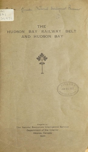 Cover for HUDSON BAY RAILWAY BELT AND HUDSON BAY