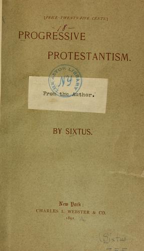 Cover for Progressive protestantism