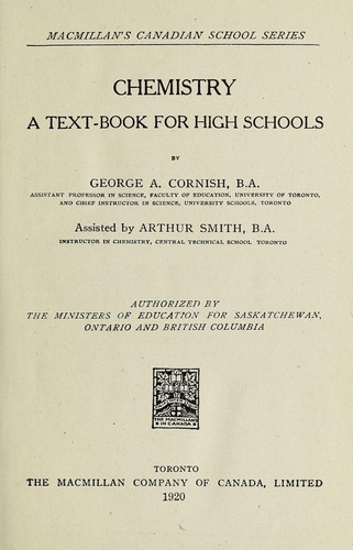 Cover for Chemistry; a text-book for high schools