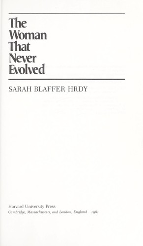 Cover for The woman that never evolved