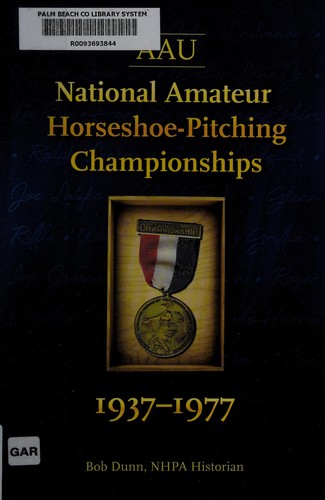 Cover for AAU National Amateur Horseshoe-pitching championships, 1937-1977