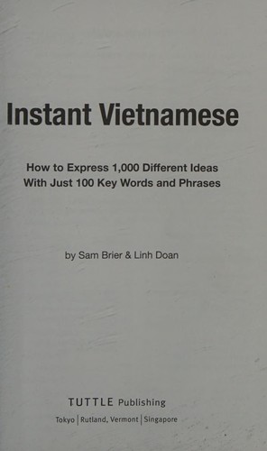 Cover for Instant Vietnamese