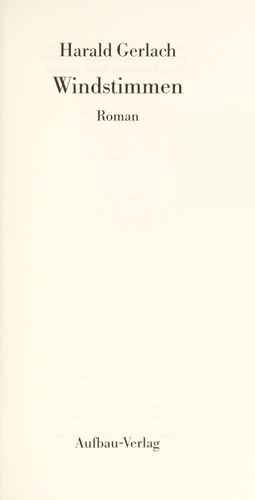 Cover for Windstimmen : Roman